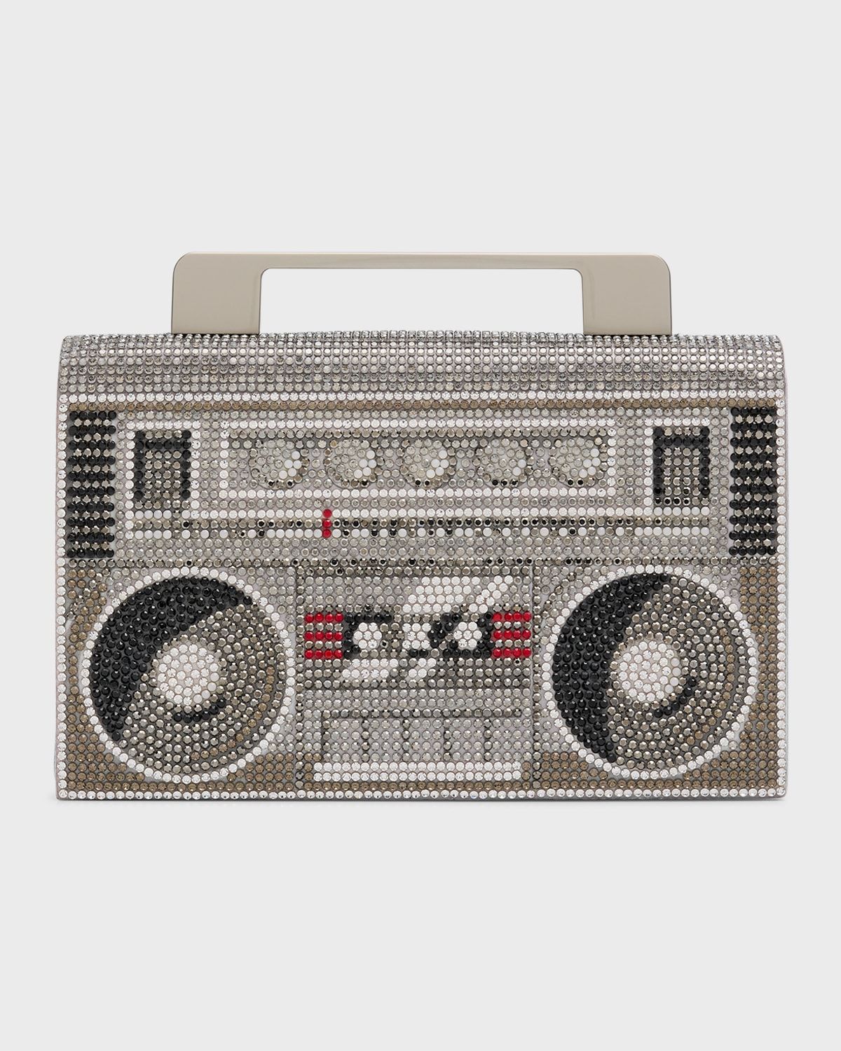 Boom Box Crystal Chain Crossbody Bag