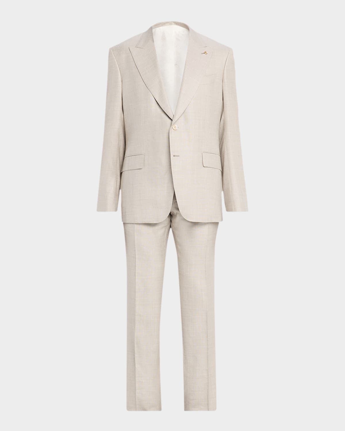 Men & apos;s Wool, Silk and Linen Sharkskin Suit