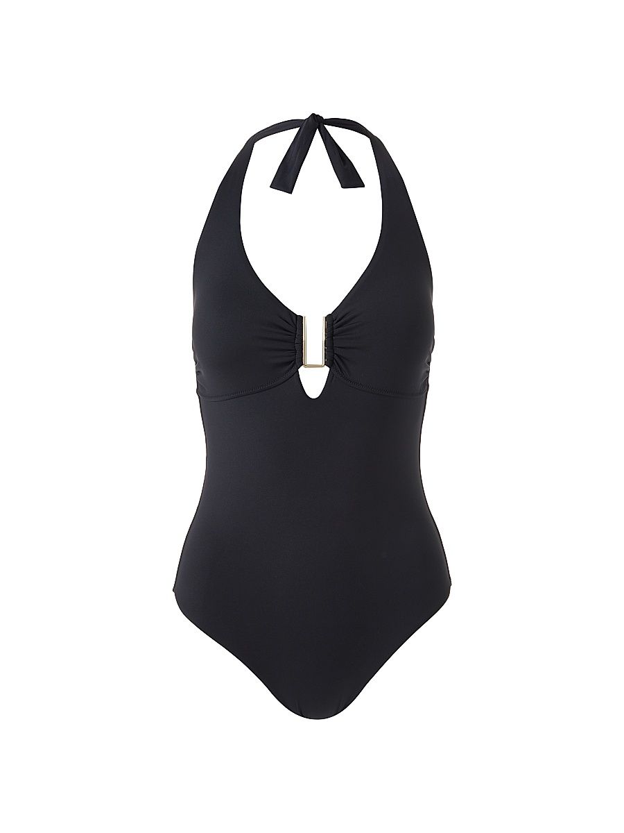 Women's Tampa Halterneck One-Piece Swimsuit - Black - Size 14