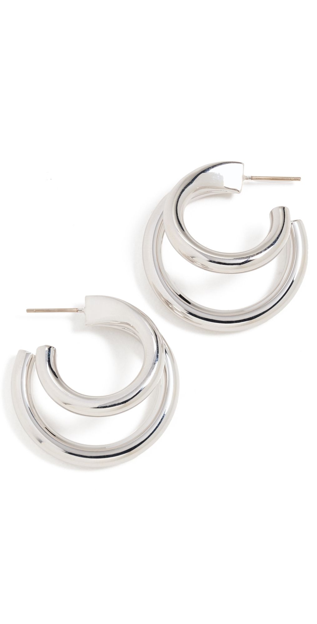 Jennifer Fisher 1 Double Lilly Mini Hoops Silver One Size