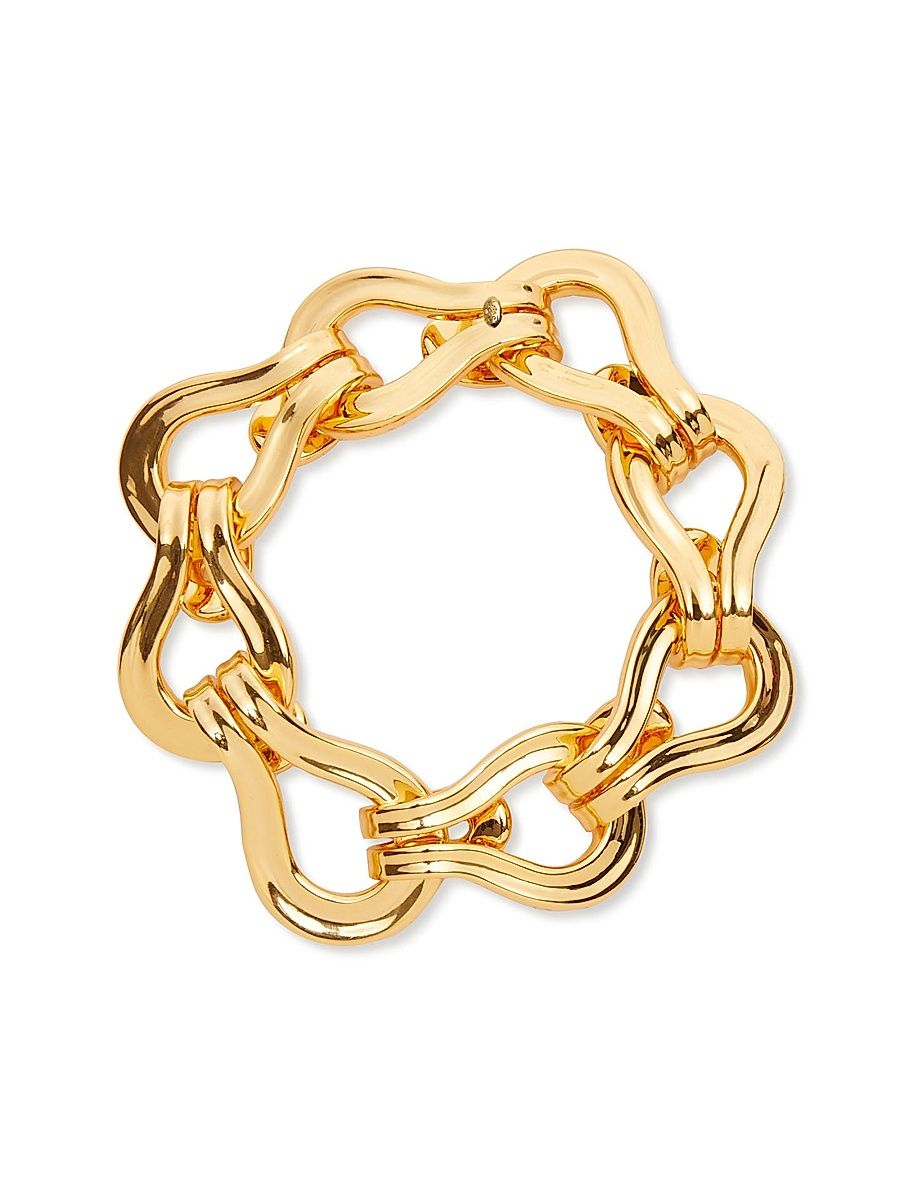 Women's 14K-Gold-Plated Buckle Bracelet - Gold