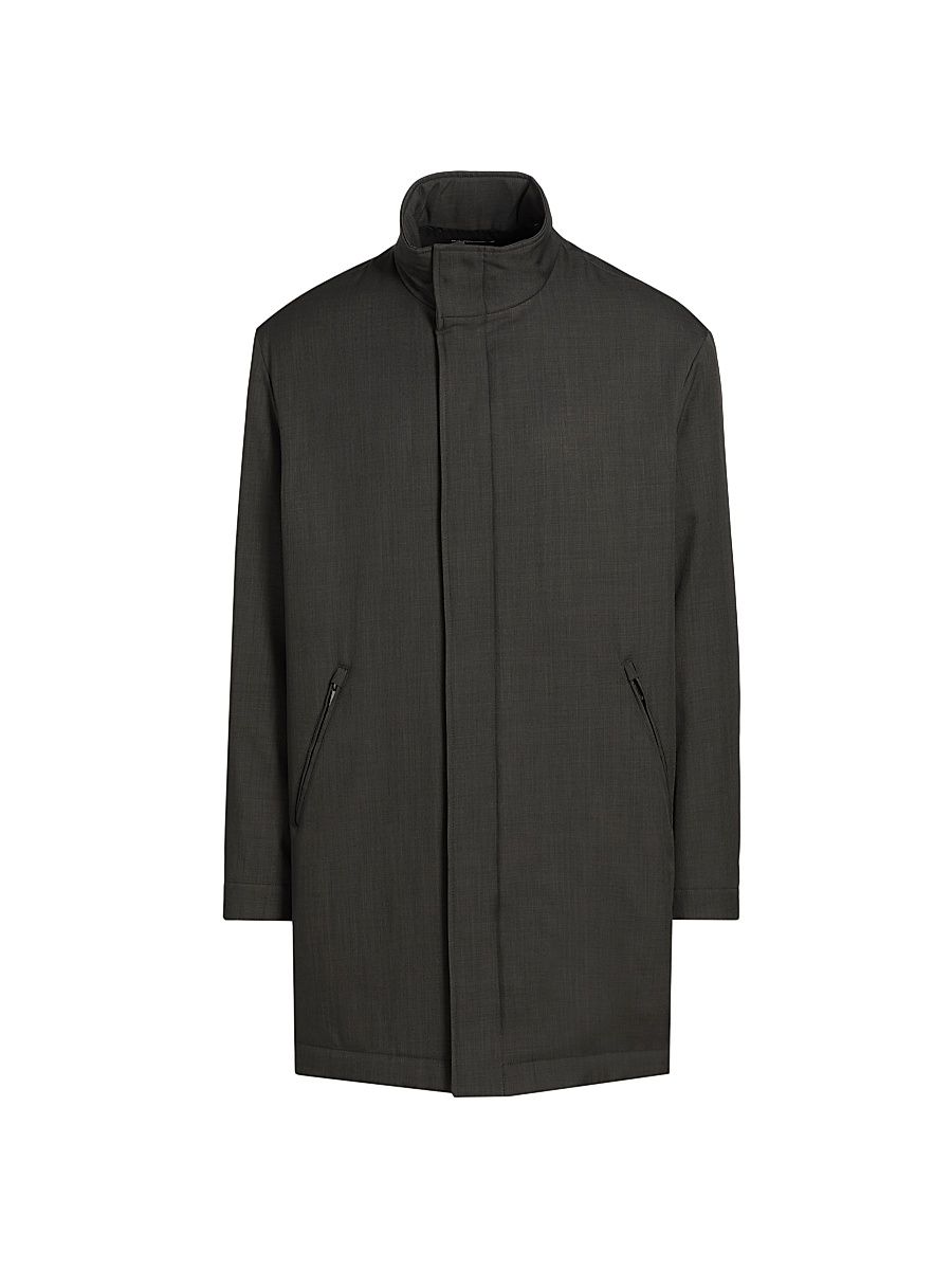 Men's Caban Longline Coat - Grey - Size 46
