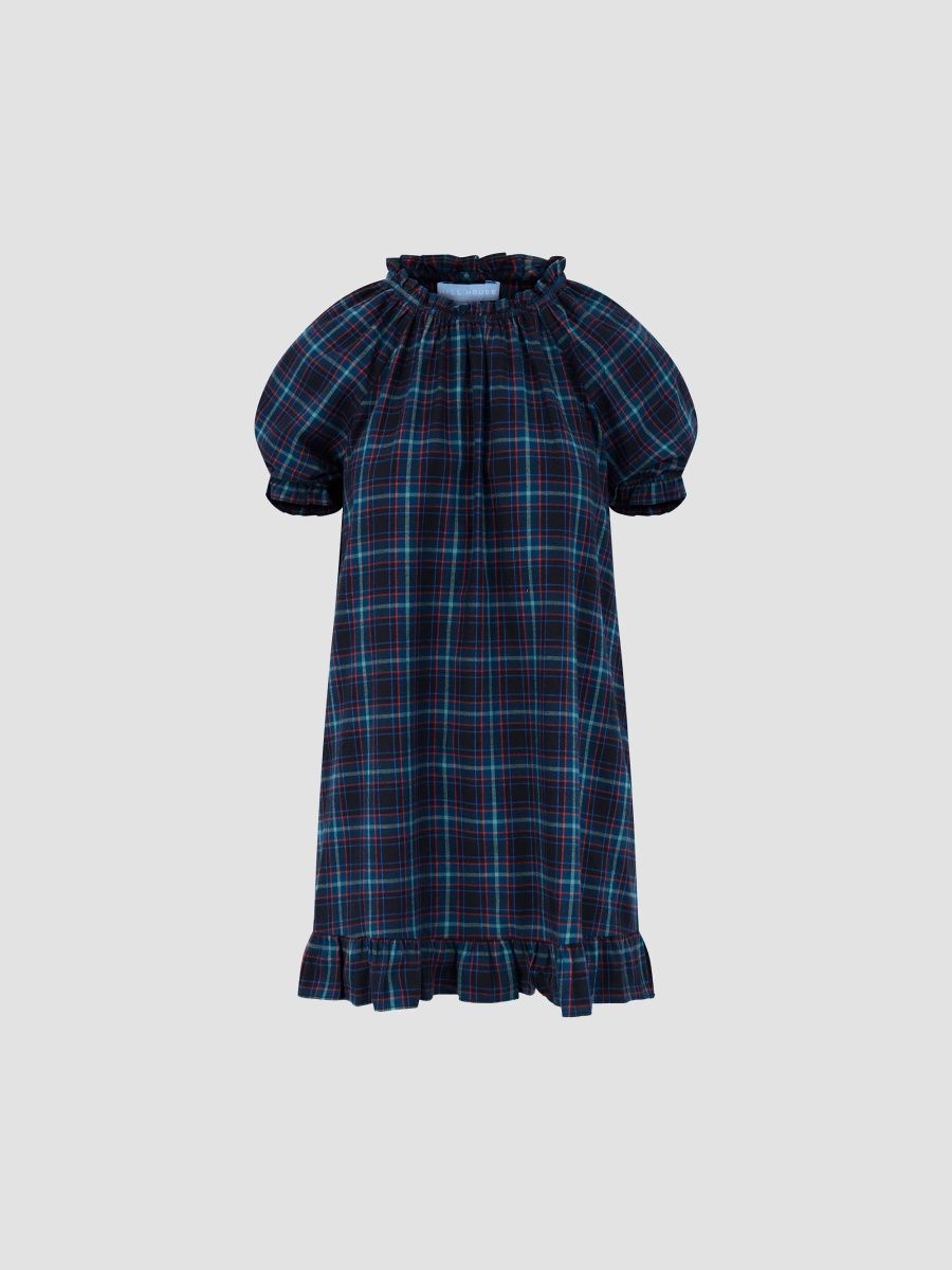 Hill House Home Women's The Katherine Nap Dress - Jewel Tartan - Size Medium