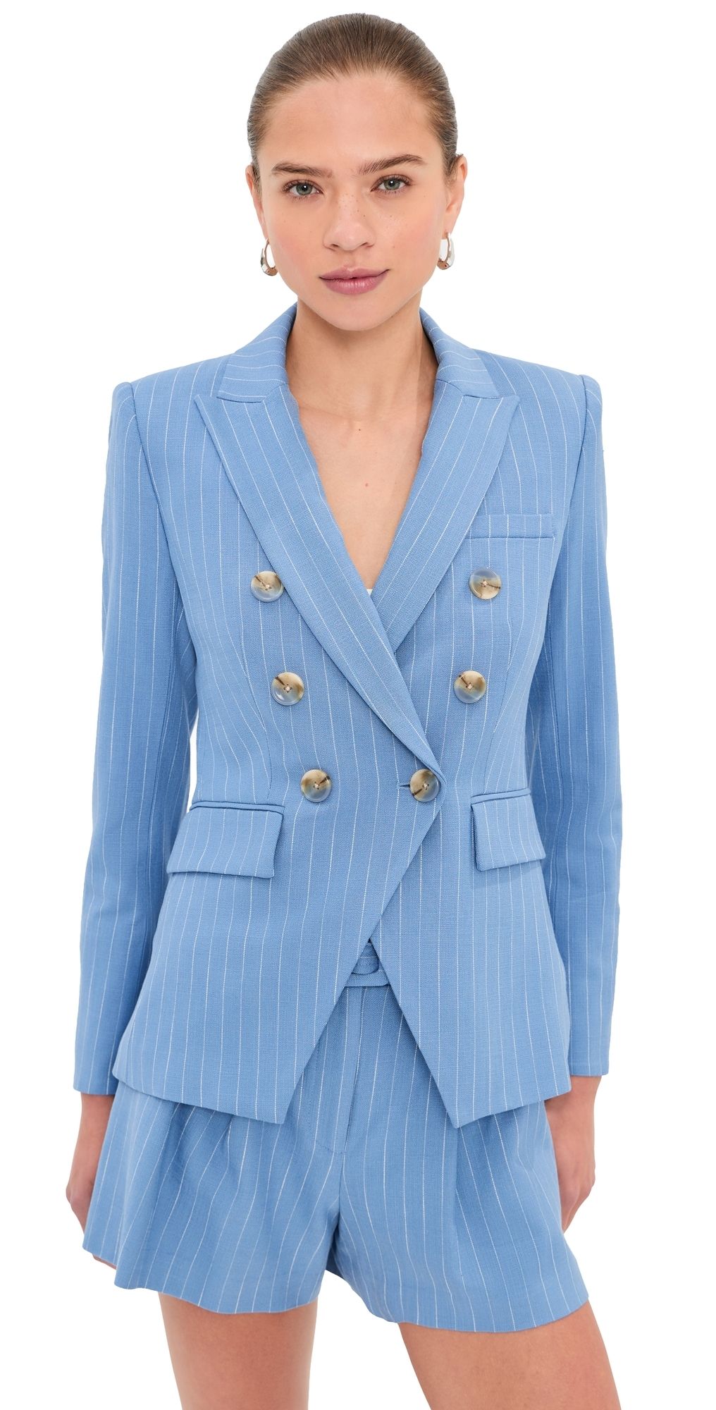 Veronica Beard Miller Dickey Jacket Blue Jay/Dove 0