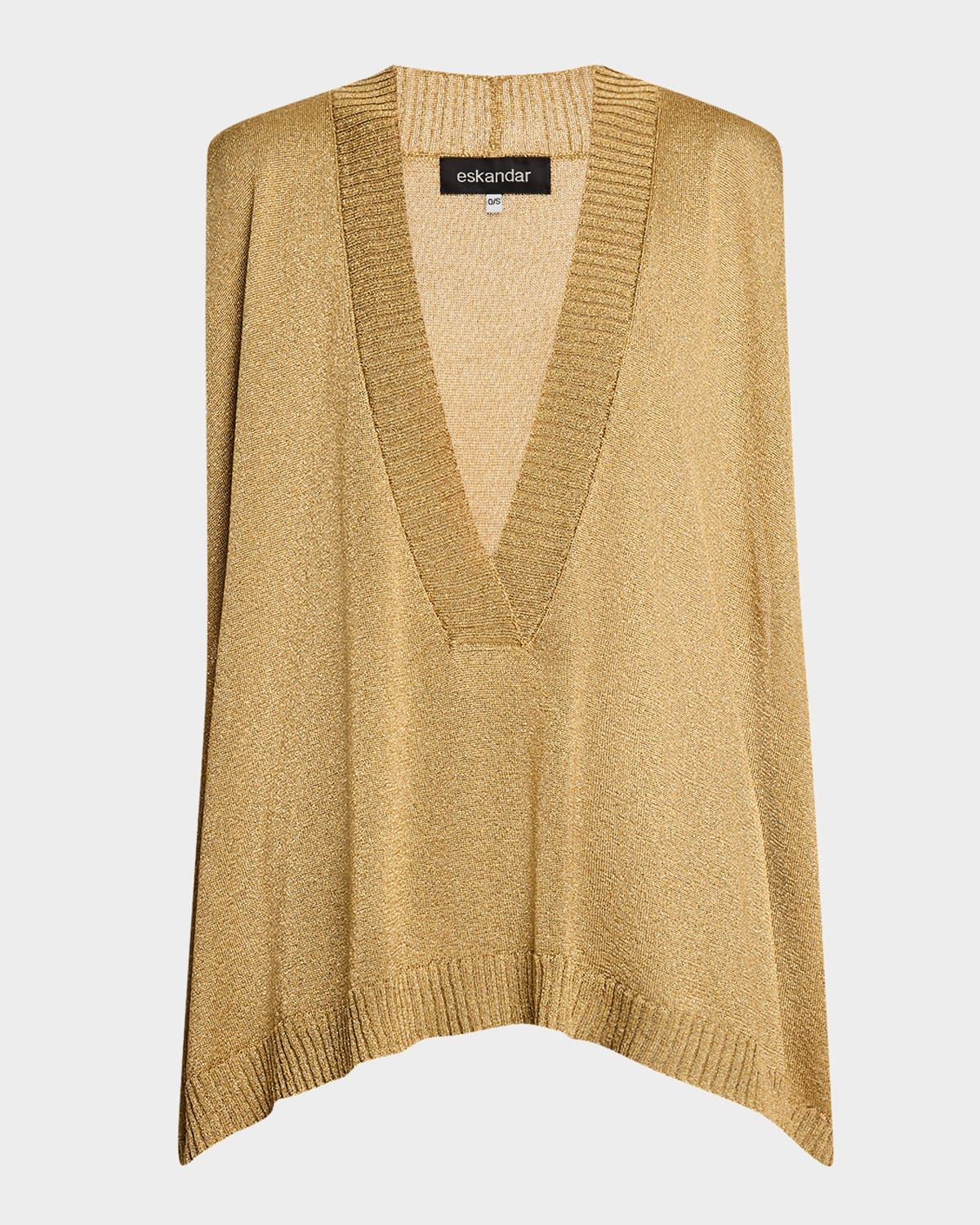 A-Line Sleeveless Deep-V Sweater (Mid Plus Length)