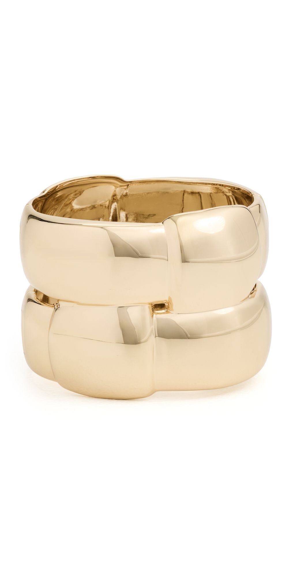 JENNY BIRD Mega Woven Square Bangle High Polish Gold M
