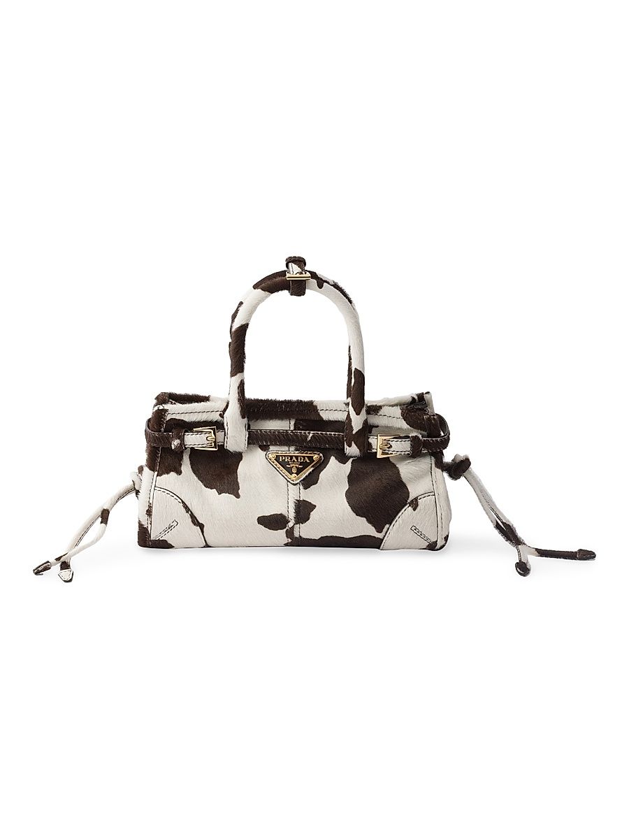 Women's Bonnie Mini Printed Leather Top Handle Bag - White