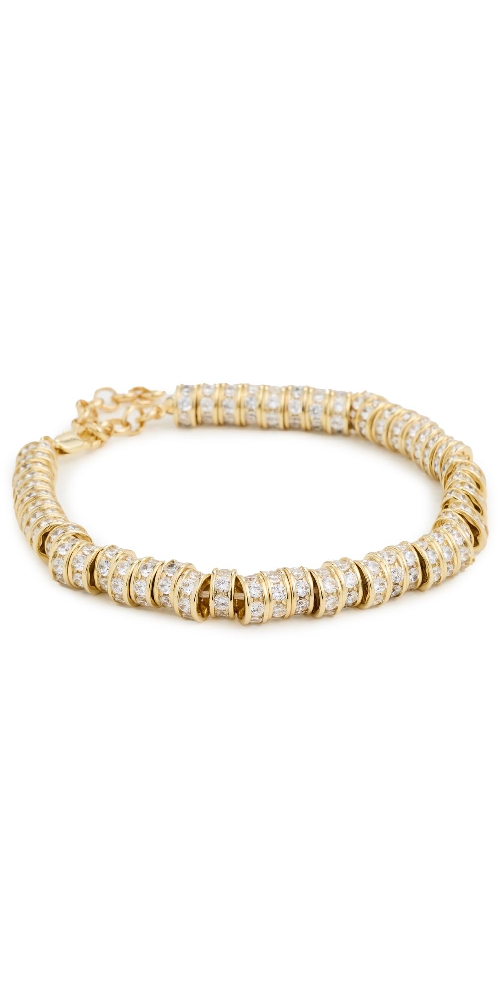 Luv Aj The Rio Rhinestone Anklet Gold One Size
