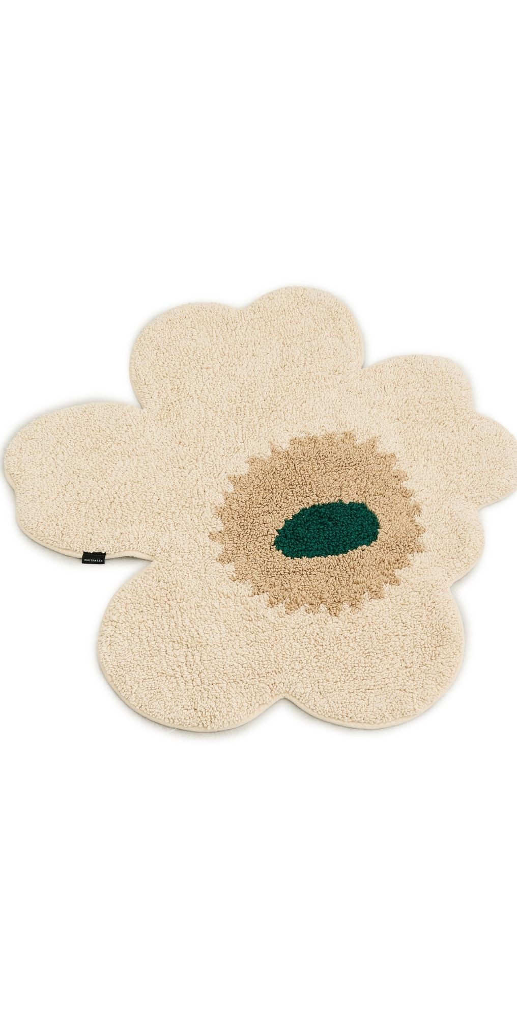 Marimekko Unikko Bath Mat Hay/Sand/Emerald One Size