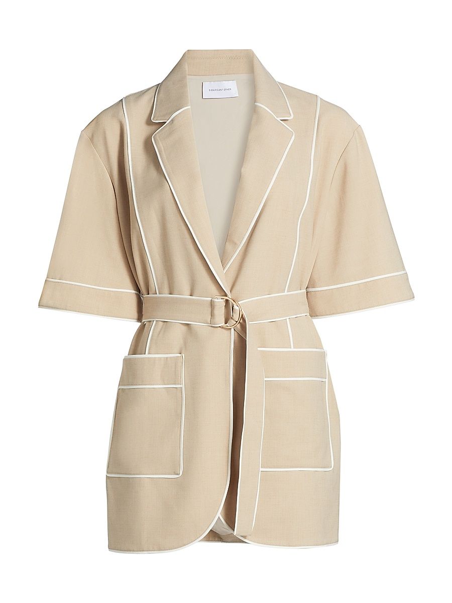 Women's Abrielle Shirt Minidress - Sand - Size 8