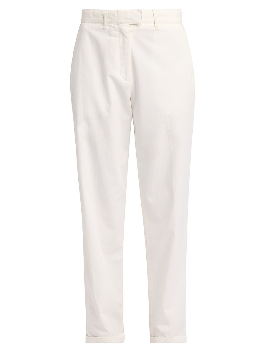 Women's Neriah Cotton-Cashmere Straight Pants - White - Size 10