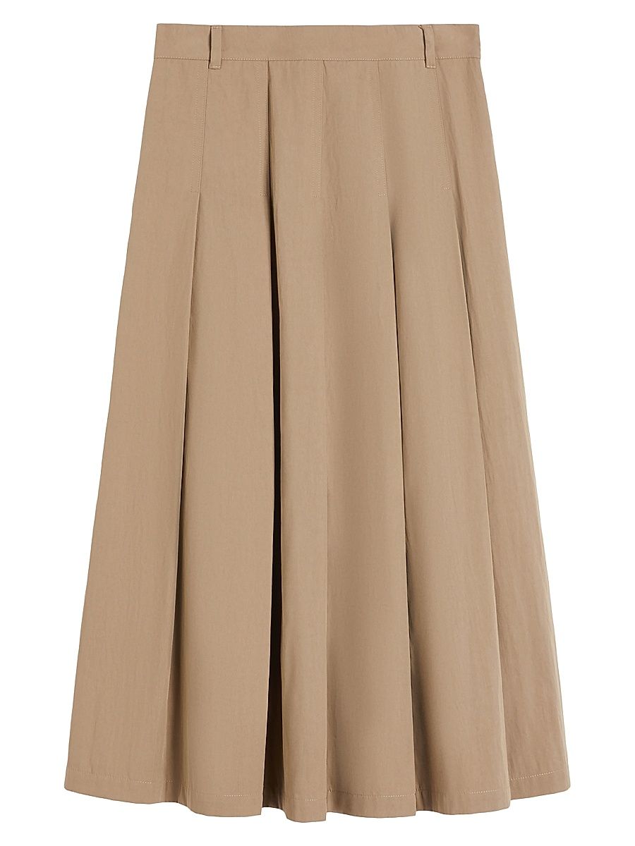 Women's Washed Gabardine Skirt - Hazelnut Brown - Size 16