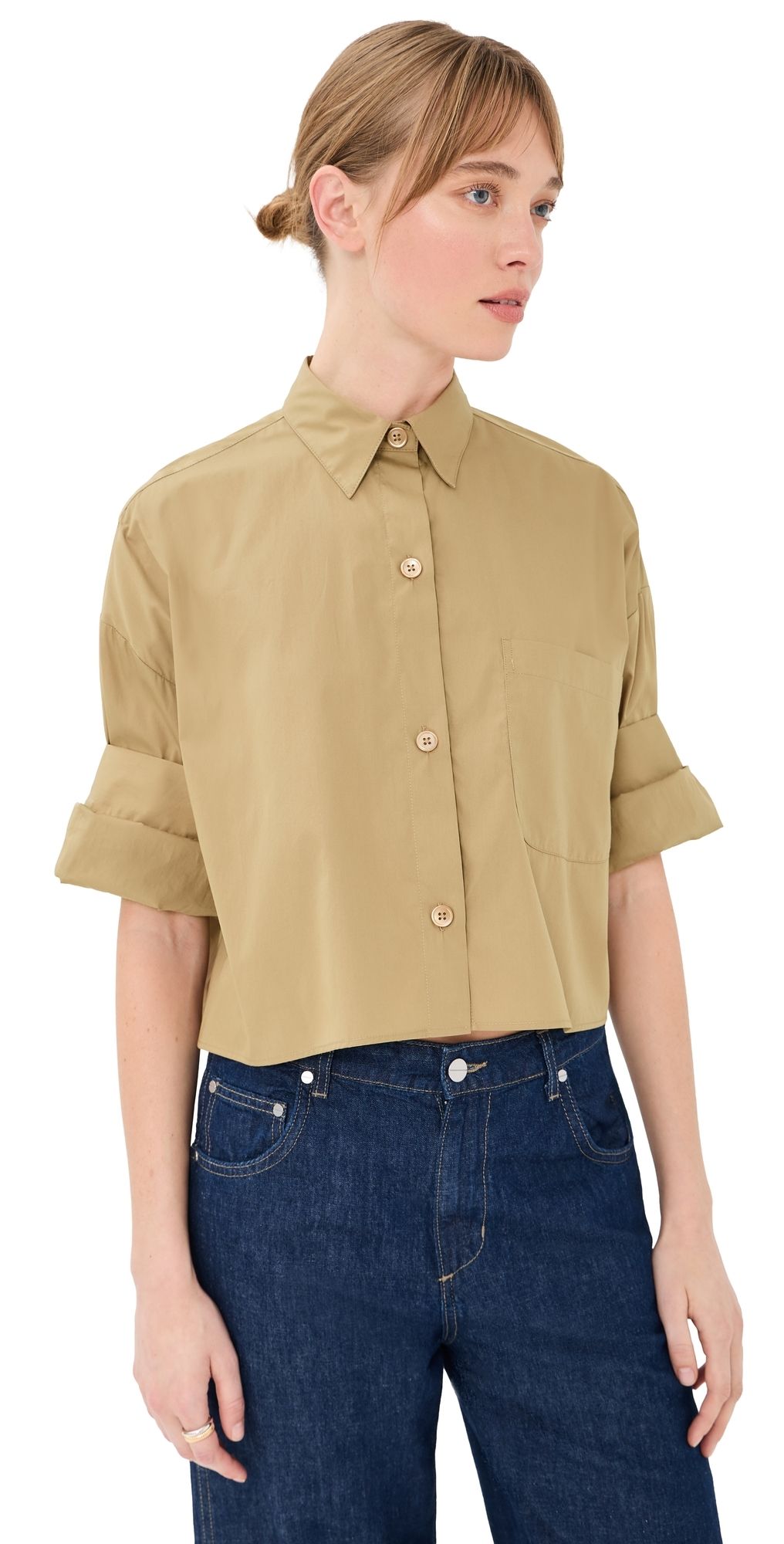 TWP Next Ex Button Down Shirt Petrified Oak M/L