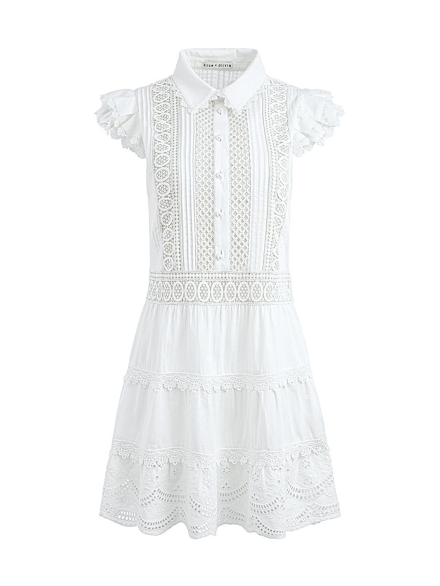 Women's Meeko Cotton Mini Shirtdress - White - Size 14