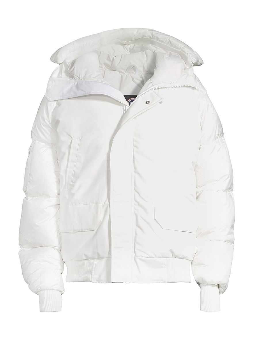 Men's Mixed Media Paradigm Chilliwack Hooded Down Jacket - North Star White - Size XS