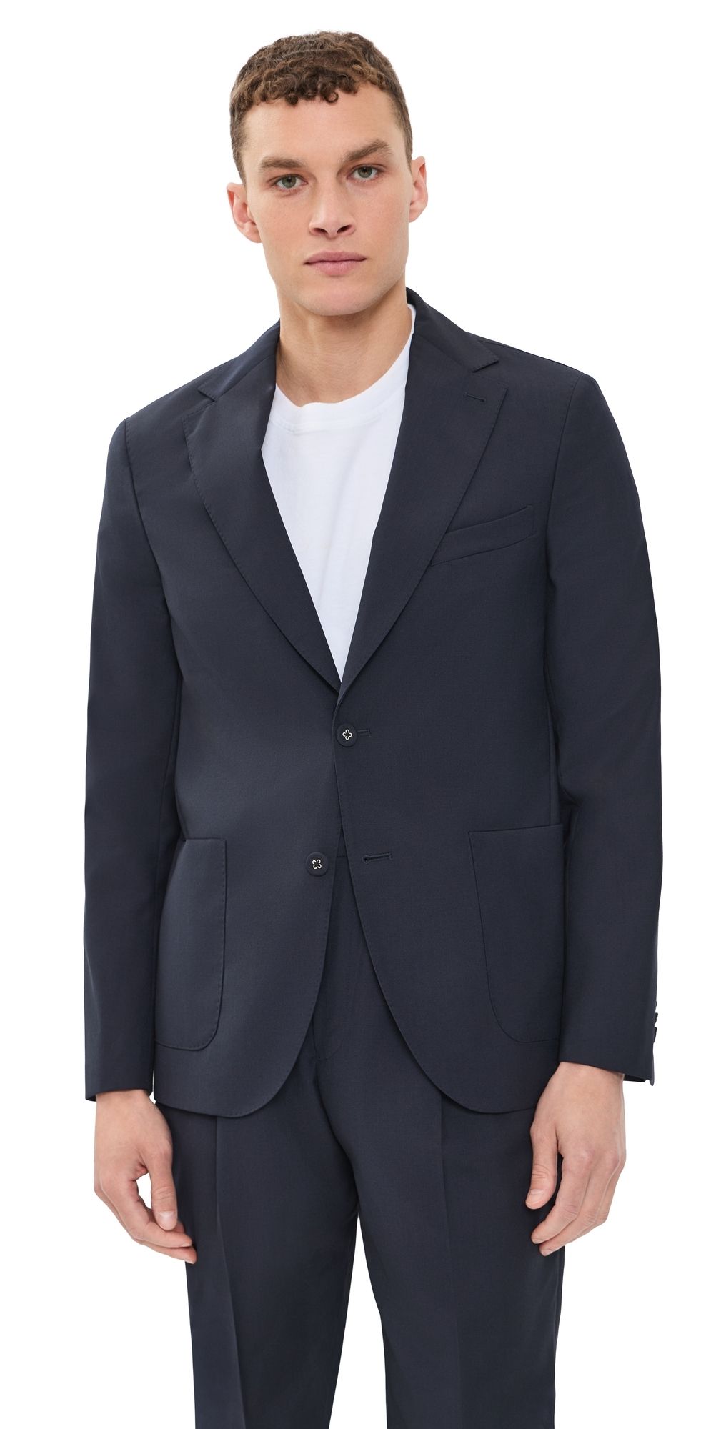 Officine Generale Arthus Italian Fresco Wool Jacket Dark Navy 50