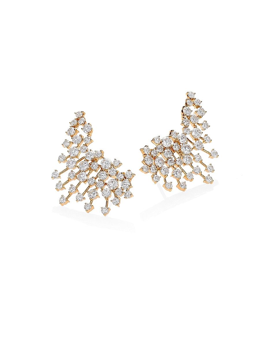 Women's Luminus Diamond & 18K Yellow Gold Earrings - Gold
