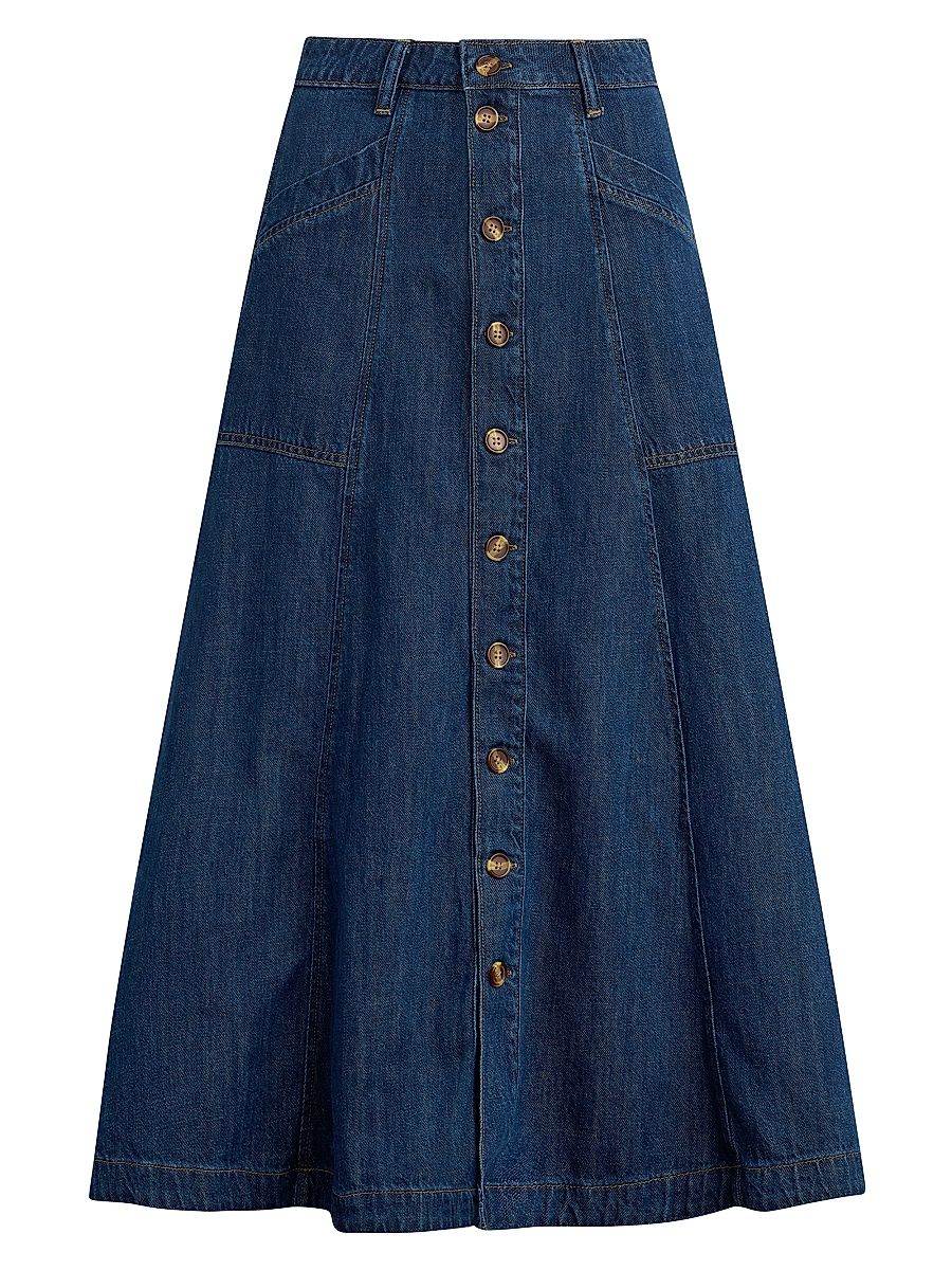 Women's The Lila Denim Midi-Skirt - Mesa - Size 6