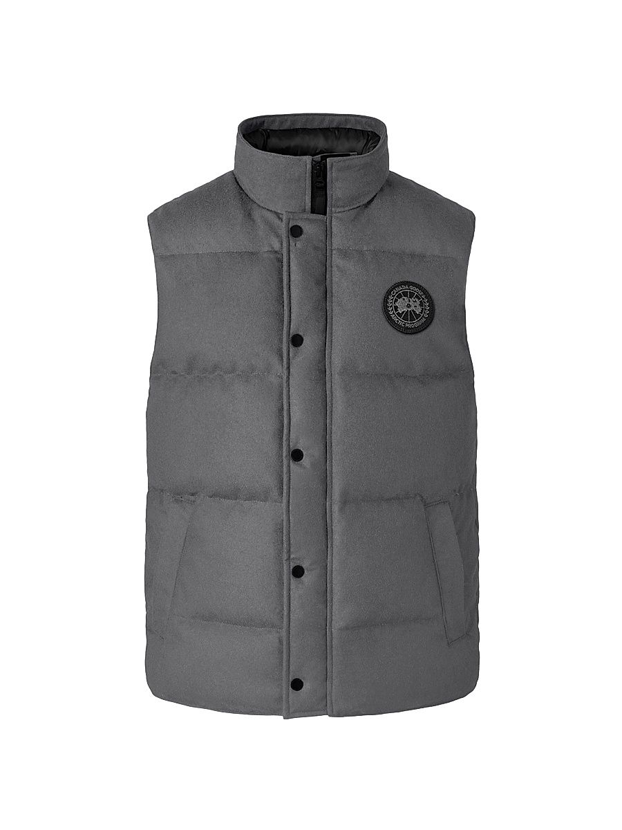 Men's Garson Wool Vest - Slate Grey - Size Small