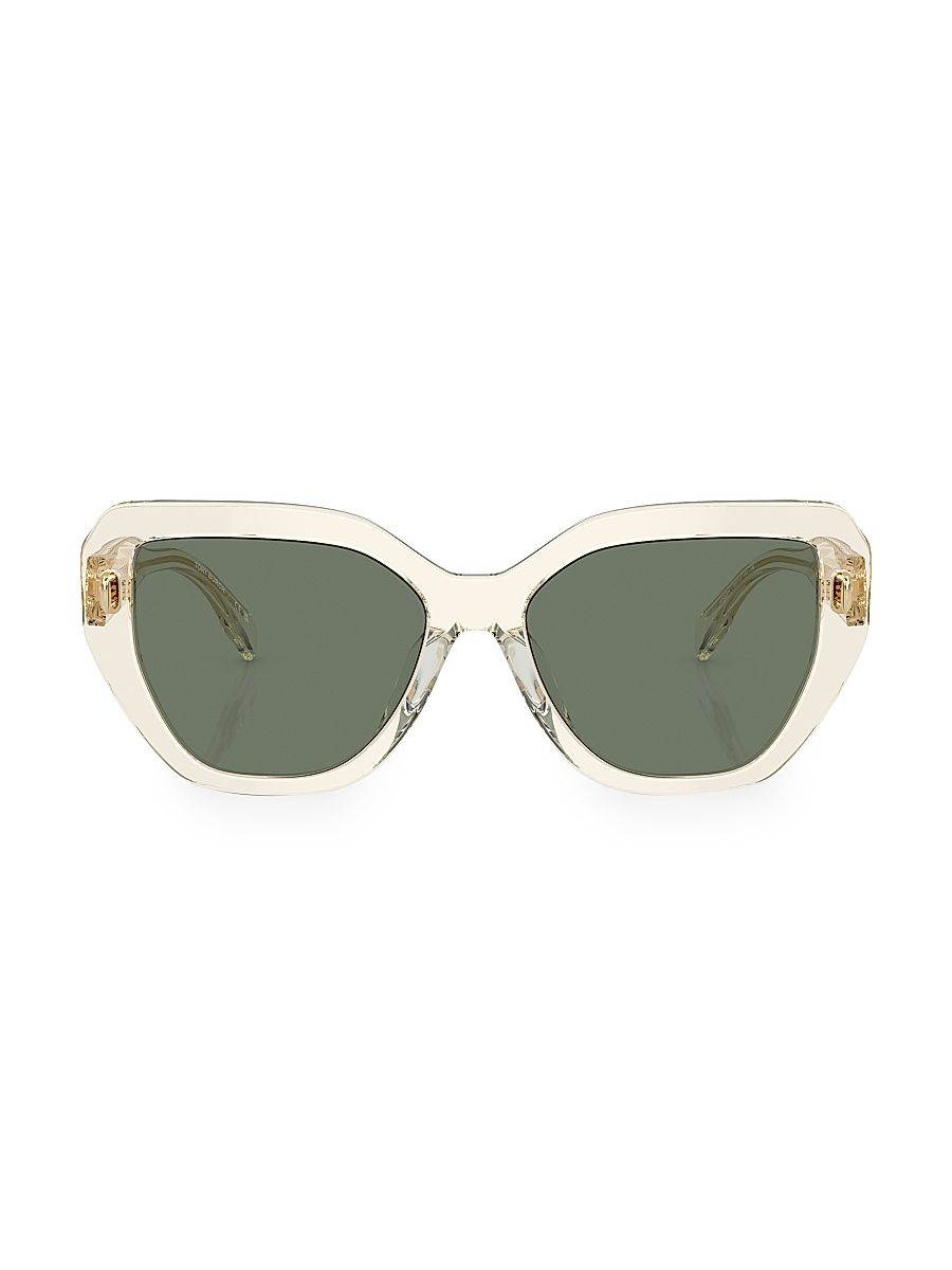 Women's Miller 55MM Oversized Cat-Eye Sunglasses - Dark Green