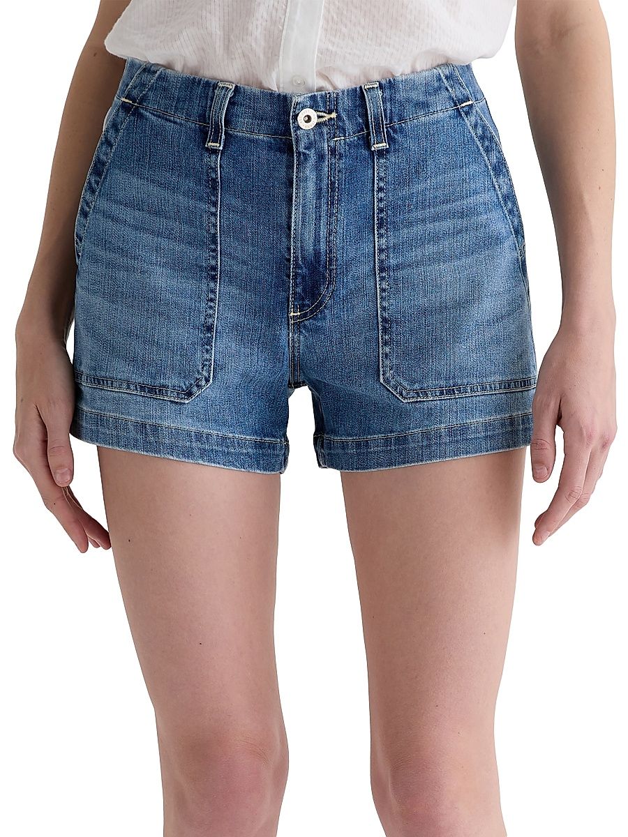 Women's Analeigh Washed Denim High-Rise Shorts - San Felipe - Size 31