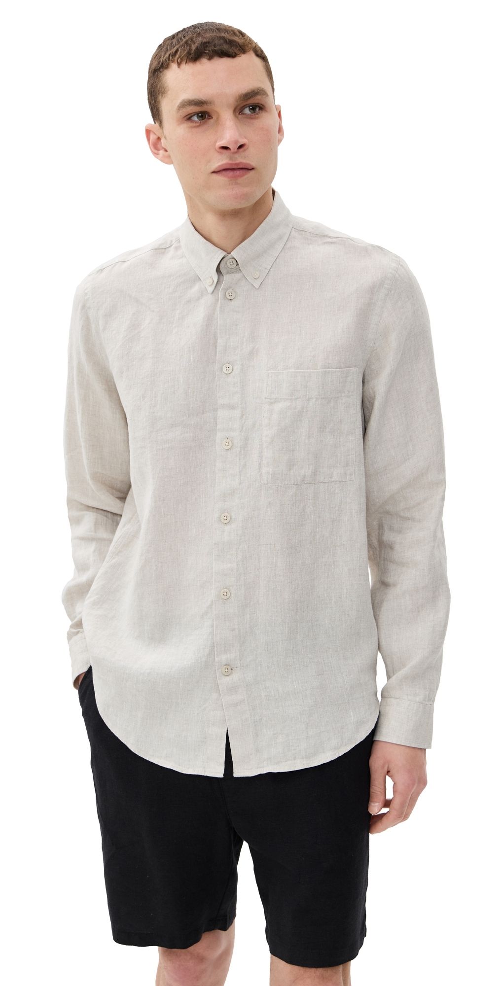 NN07 Arne Linen Shirt Oat L