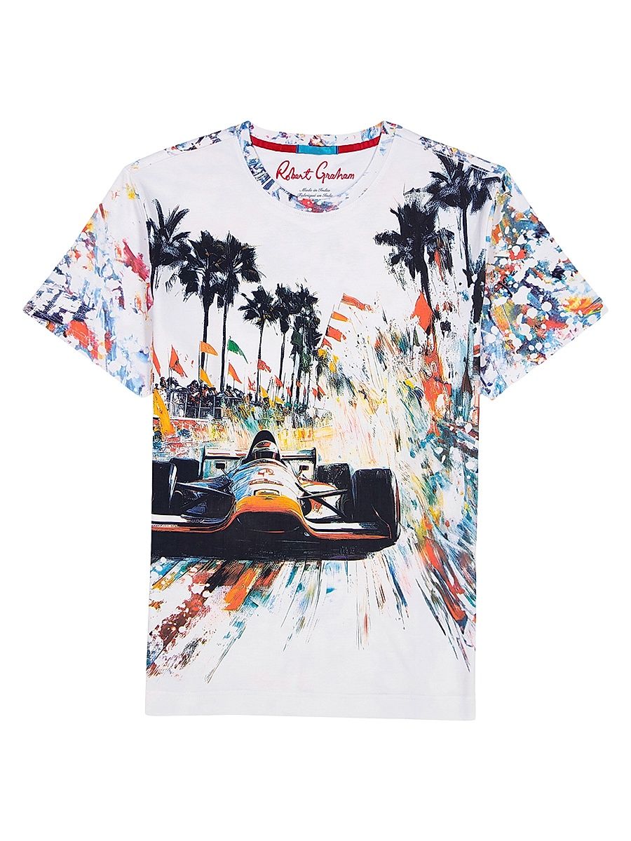 Men's Final Lap Graphic Cotton T-Shirt - Size XL