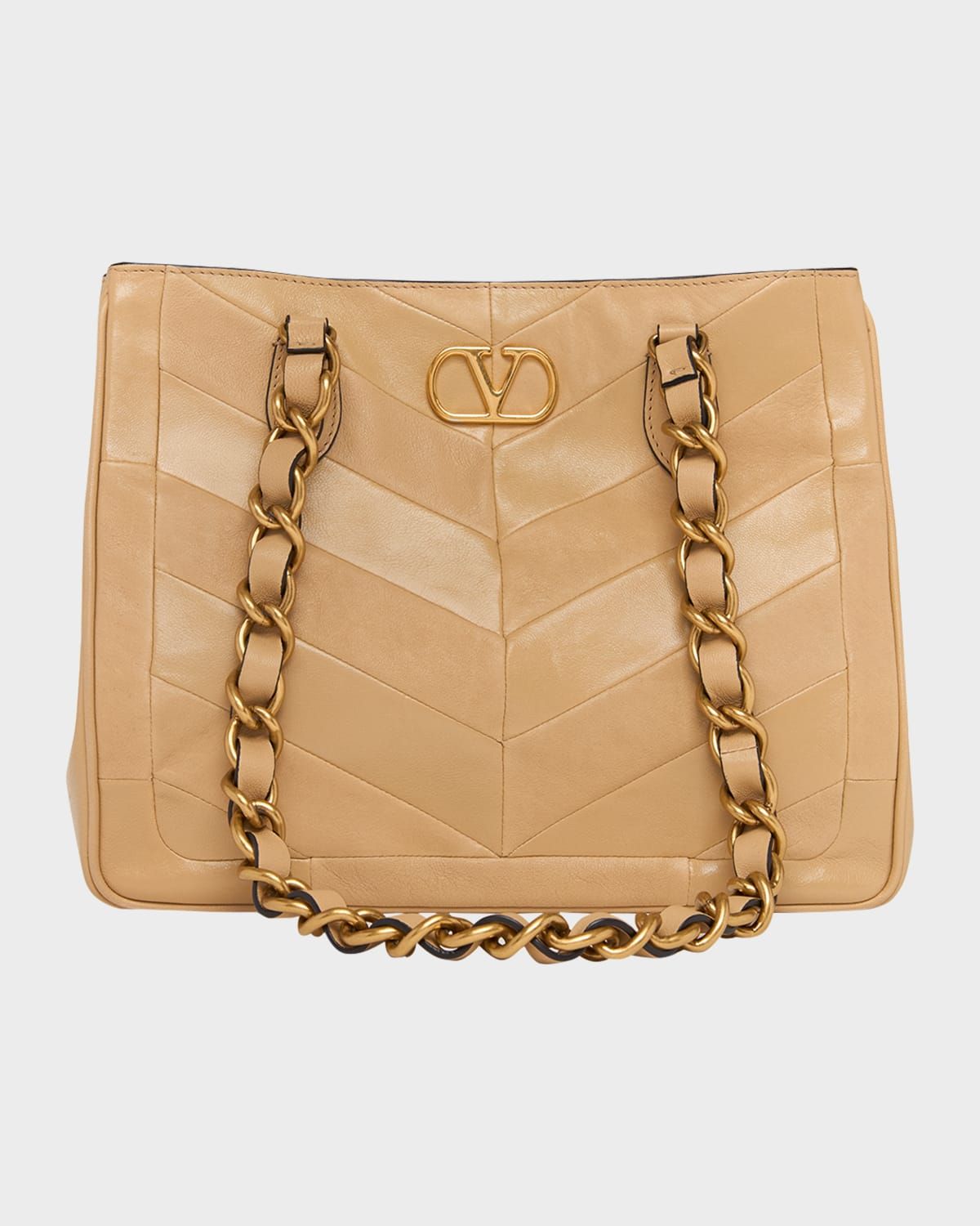 Laseine Small Nappa Leather Shopping Bag