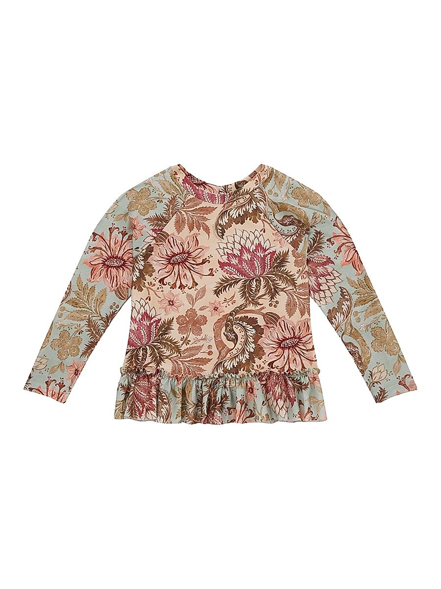 Baby's, Little Girl's & Girl's Daylight Frill Rashguard Top - Stamp - Size 12