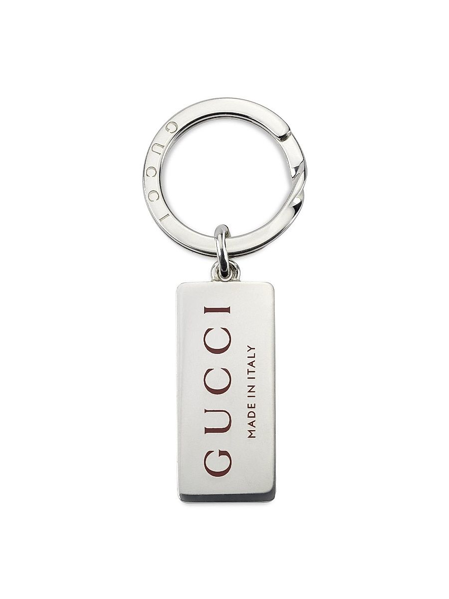 Men's Trademark Sterling Silver Keyring - Silver Red Enamel