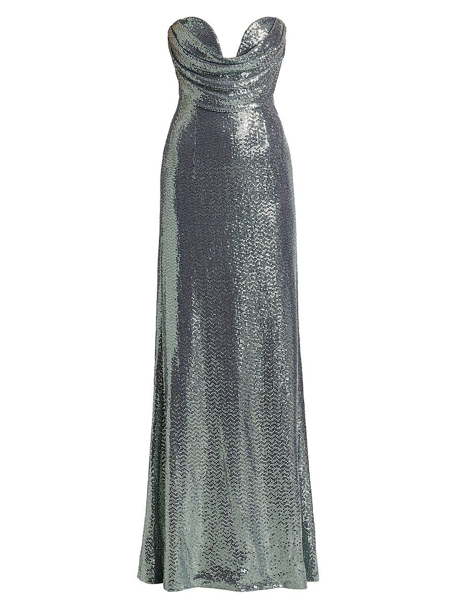 Women's Juliette Disco Jersey Gown - Steel - Size 12