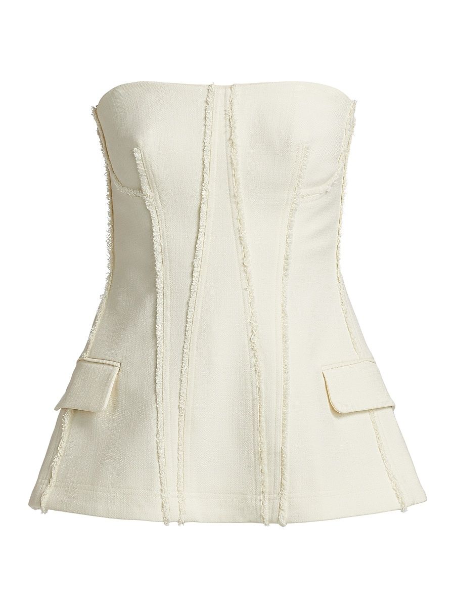 Women's Lupita Bustier Strapless Top - White - Size 8