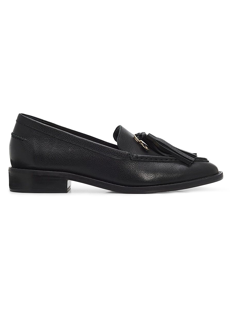 Women's Remi Leather Tassel Loafers - Black - Size 11