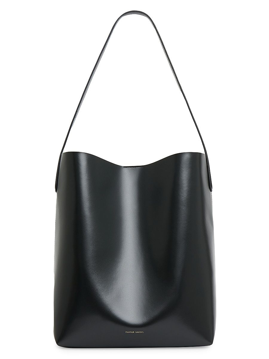 Women's Everyday Cabas Leather Tote Bag - Black Caramel