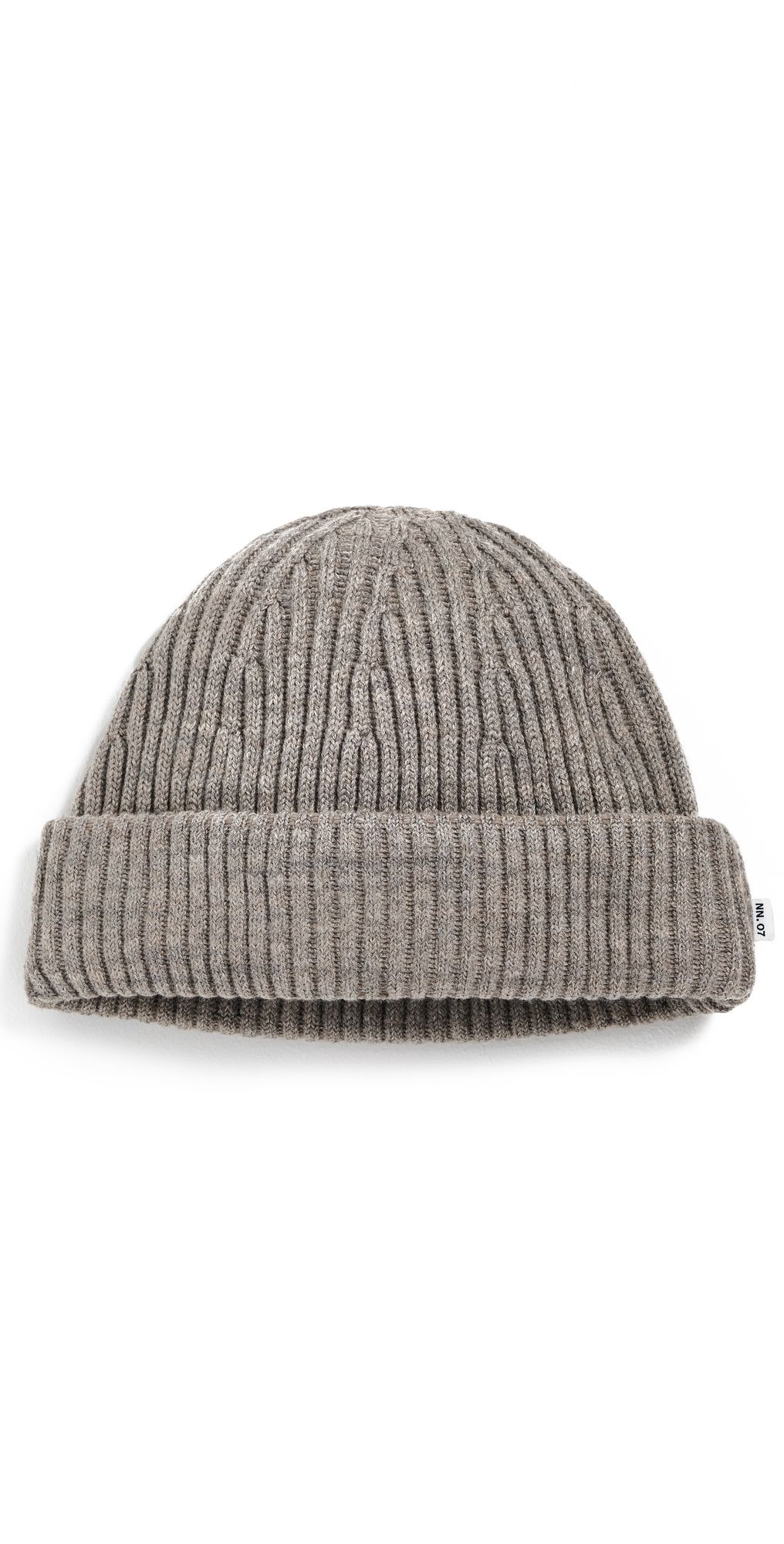 NN07 Merino Rib Knit Beanie Khaki Beige One Size