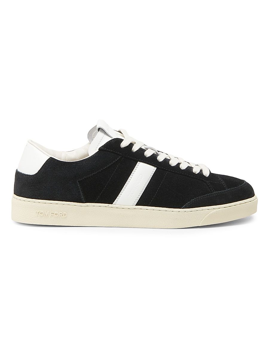 Men's Blake Leather Low-Top Sneakers - Black Cream - Size 14