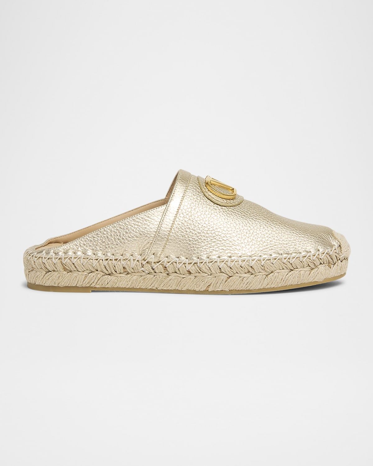 VLogo Metallic Medallion Espadrille Mules