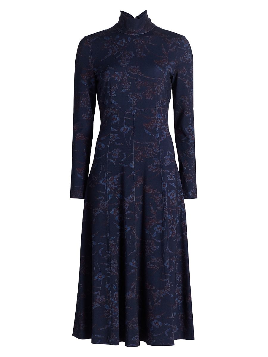 Women's Thea Floral Maxi Dress - Maritime Blue Mahogany Multi - Size XL