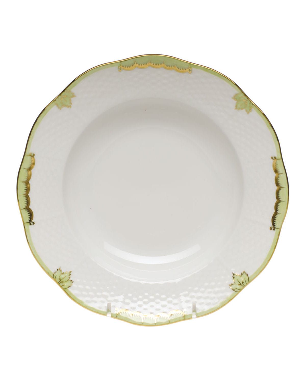 Princess Victoria Green Rim Soup Bowl