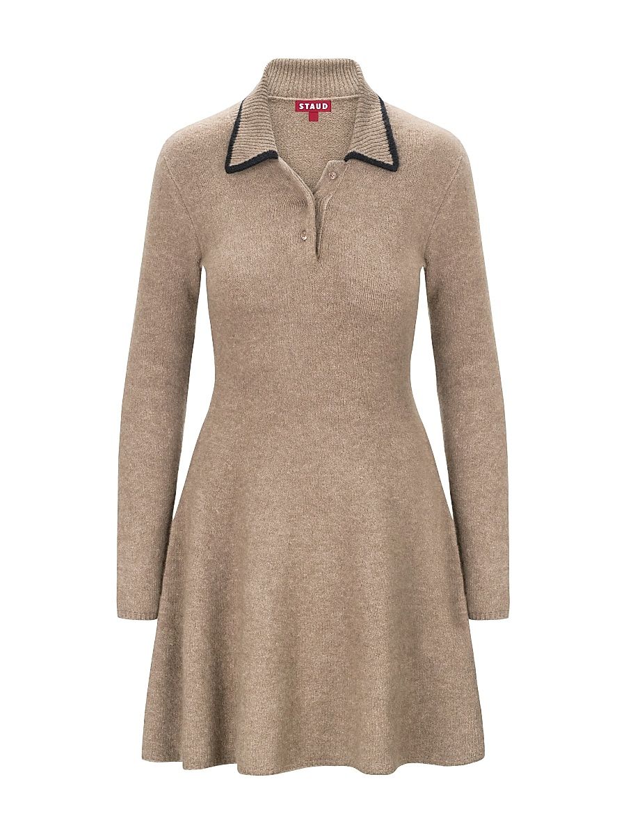 Women's Dujour Knit Fit & Flare Minidress - Mushroom Black - Size Large