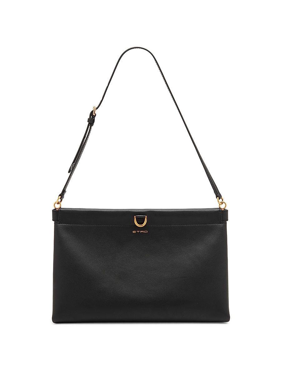 Women's Talk Leather Clutch - Nero