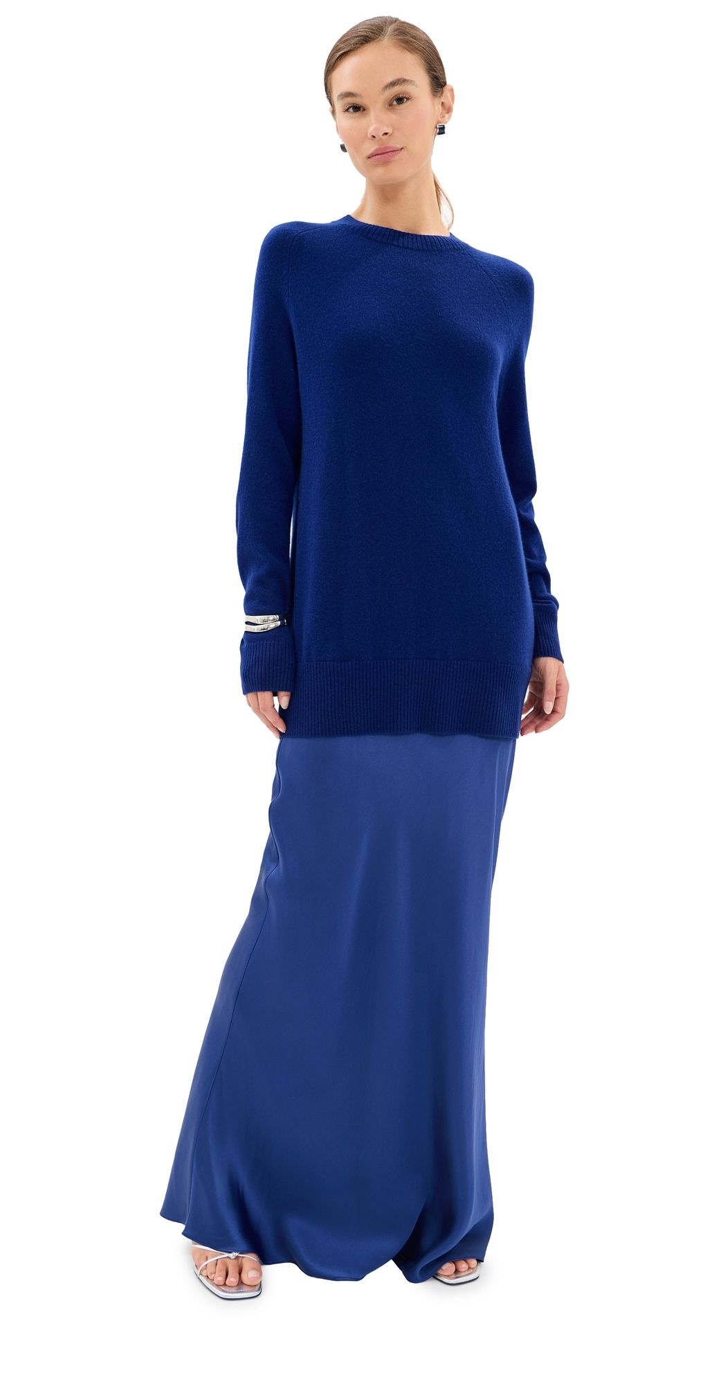 Christopher Esber Monument Long Silk Dress Ink M