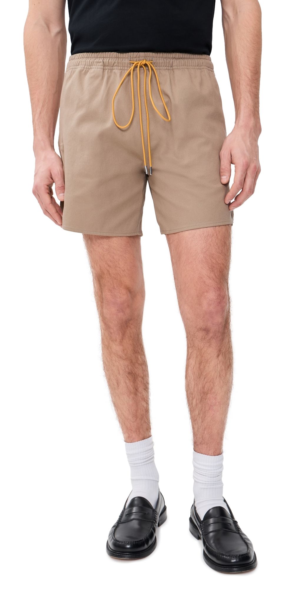 Rhude Rhude Classic Logo Twill Shorts Khaki/White XL