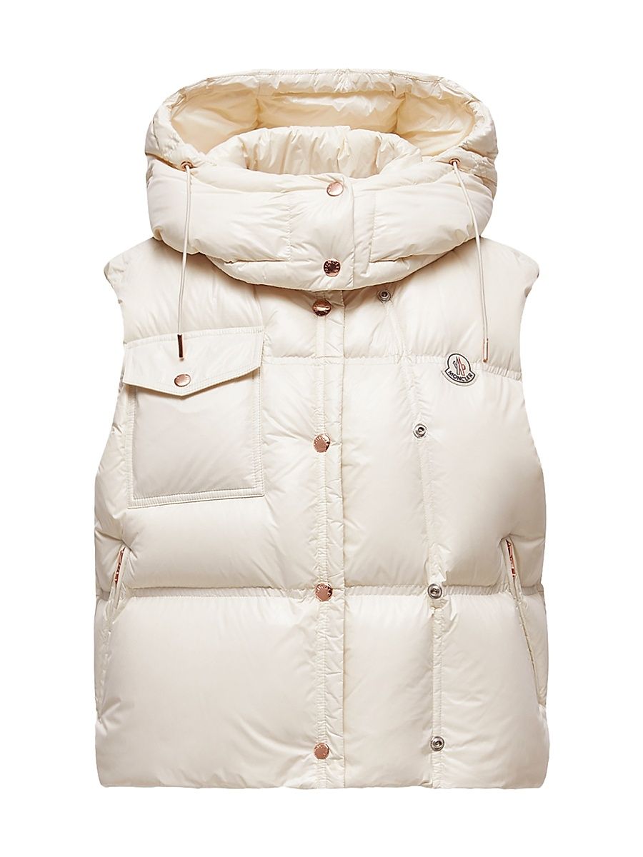Women's Pario Puffer Vest - White - Size Medium