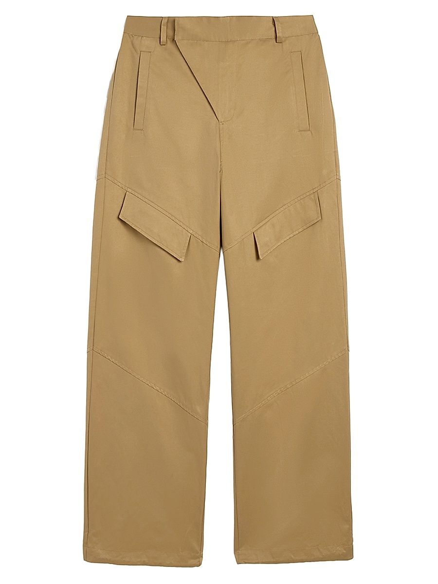 Women's Kate Cotton-Blend Cargo Trousers - Olive - Size Large