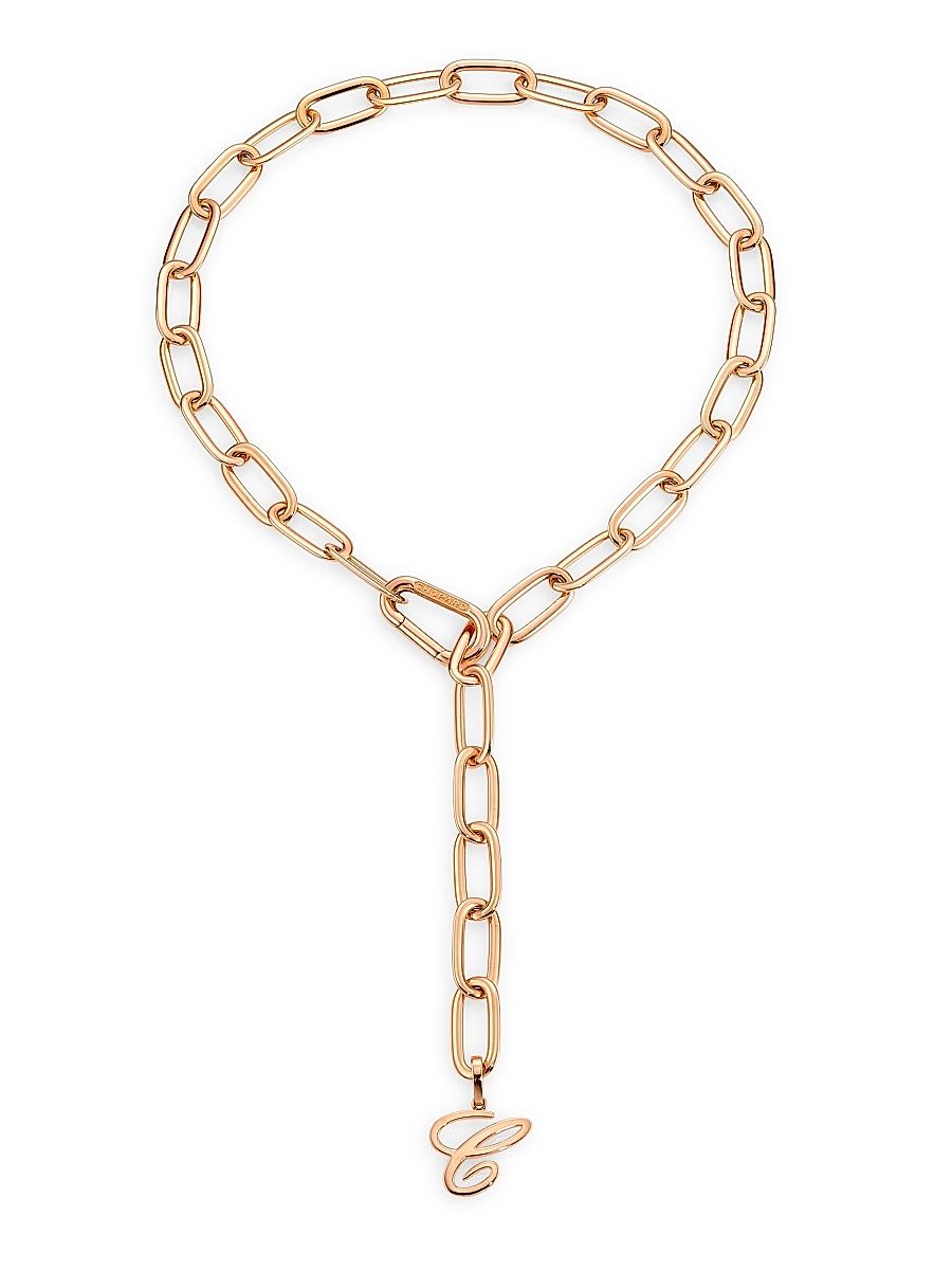 Women's Les Chaines 18K Rose Gold Lariat Necklace - Rose Gold