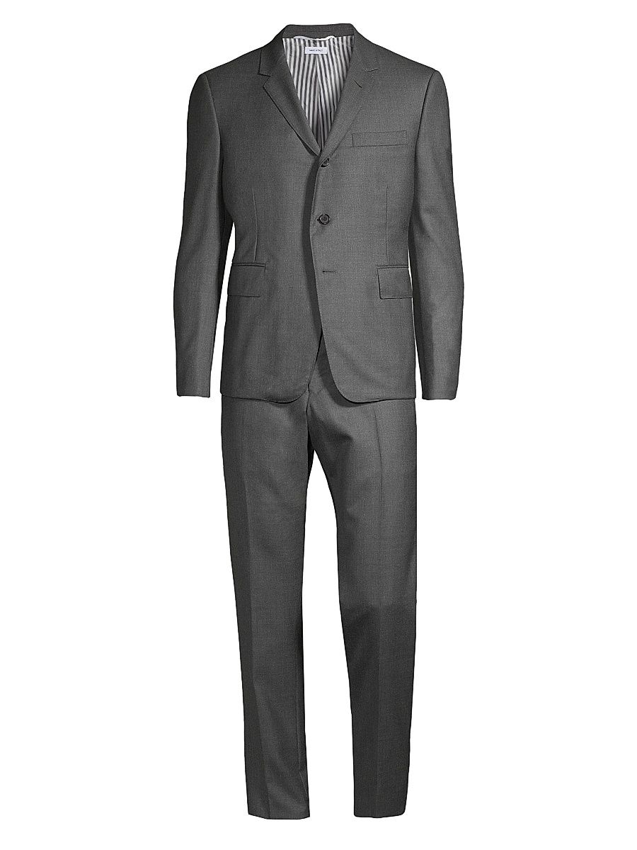 Men's Fit 3 Skinny Super Twill Notch Lapel Suit - Dark Grey - Size 44