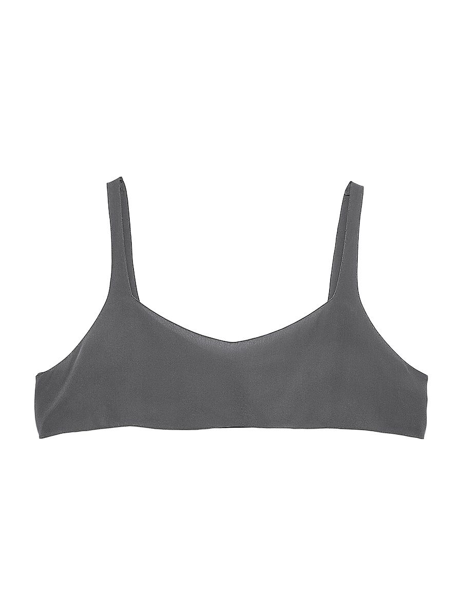 Women's Crepe De Chine Top - Grey - Size 0