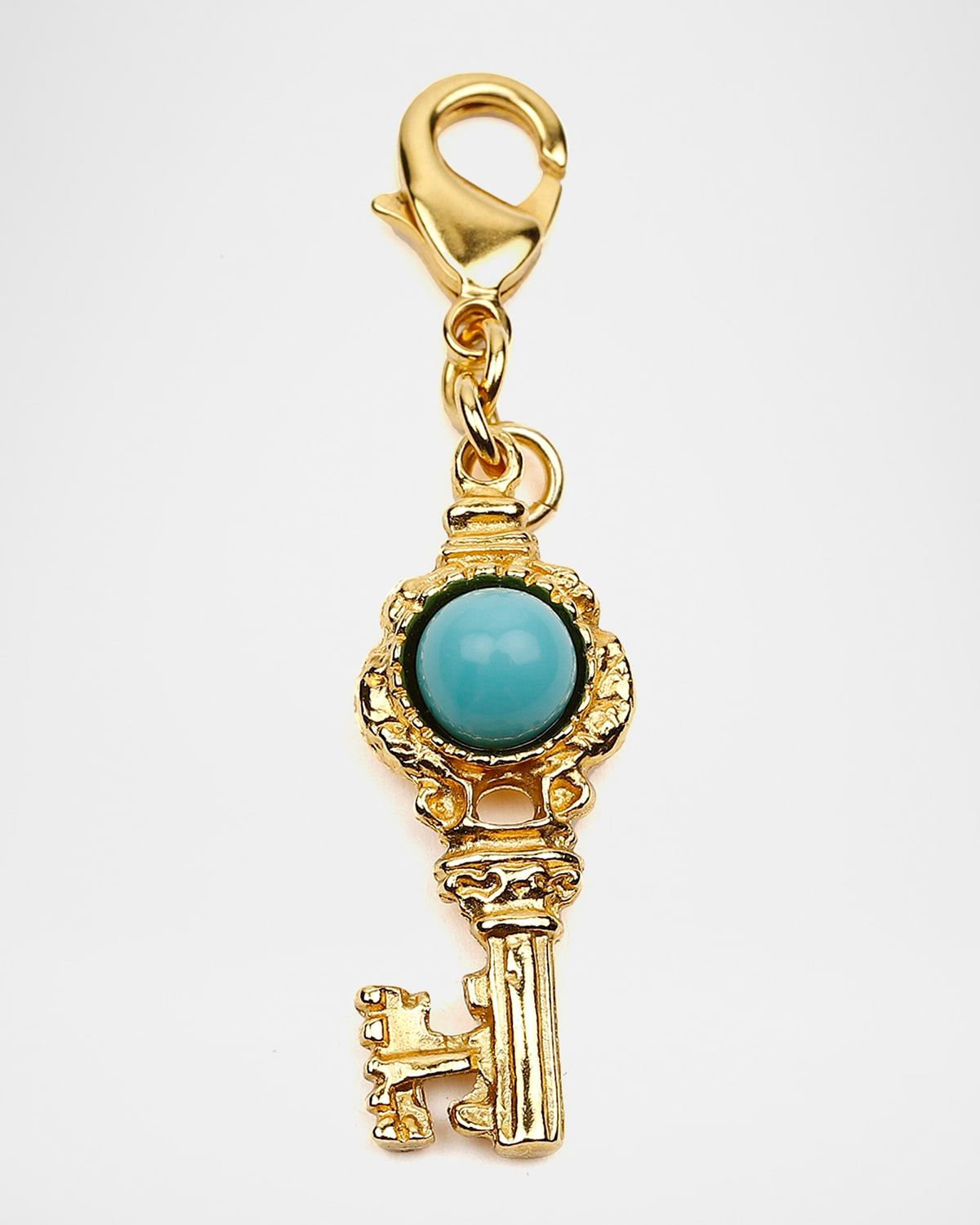 Turquoise Key Charm