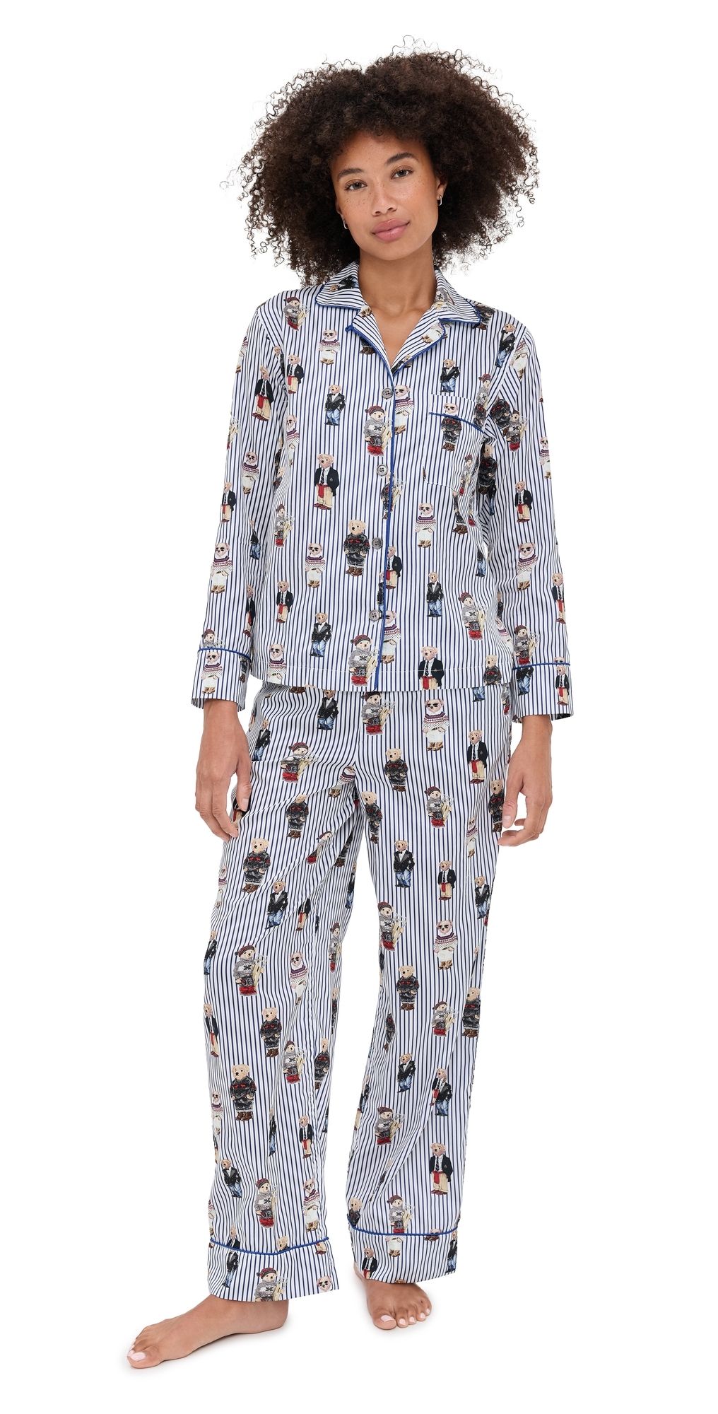 Polo Ralph Lauren Madison PJ Set Snowfall Blue S